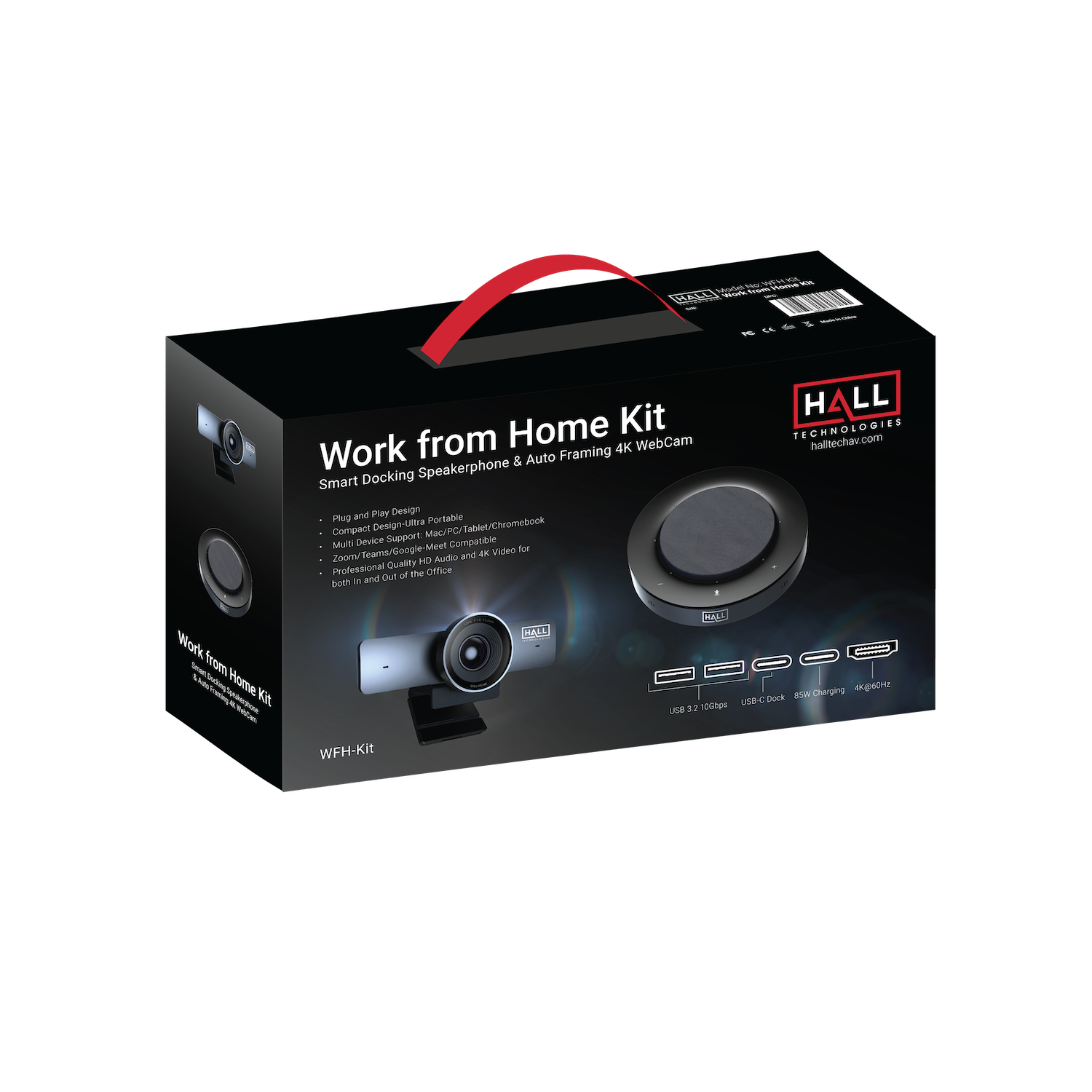 Work From Home Kit - Auto Framing 4K WebCam & Smart Docking Speakerphone